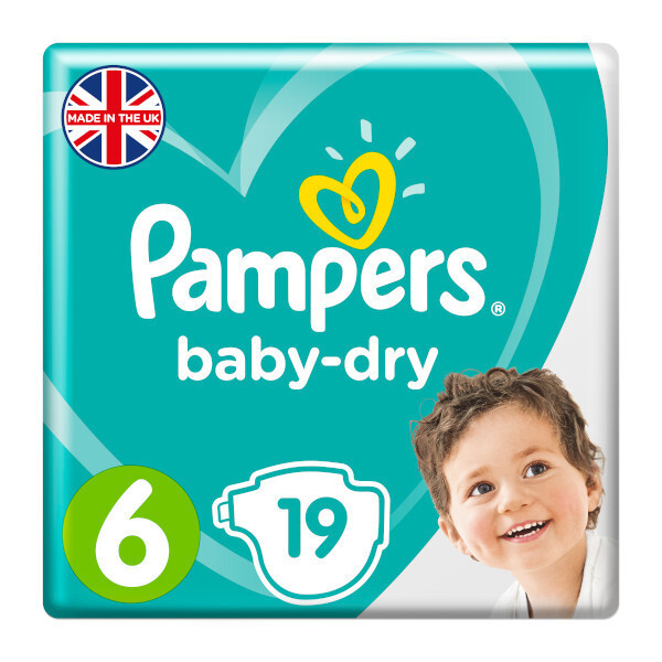 Pampers Baby Dry Size 6 XL Nappies 19 Pack