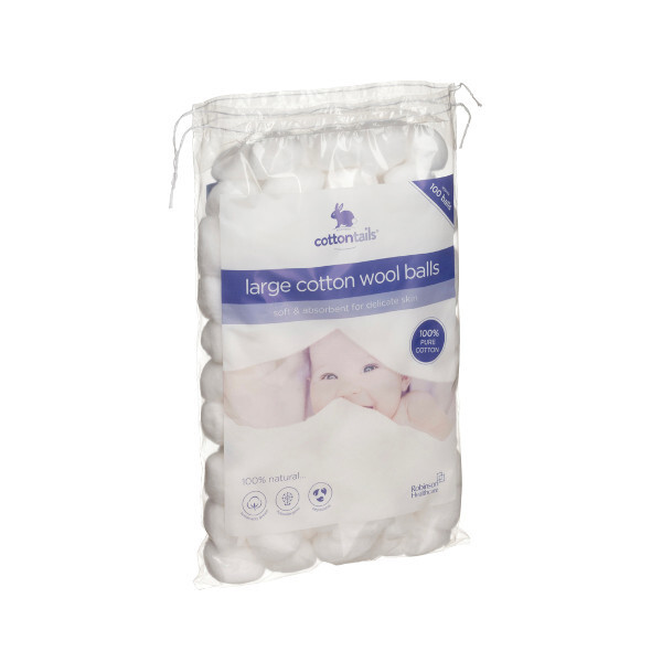 Cottontails Baby Cotton Wool Balls Large 100S