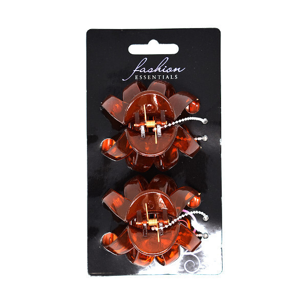 Fashion Essentials Octopus Clamp Brown 2 Pack