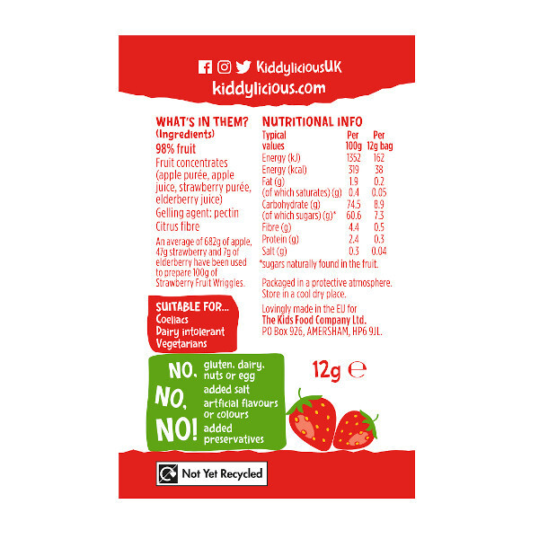 Kiddylicious Strawberry Wriggles 12G