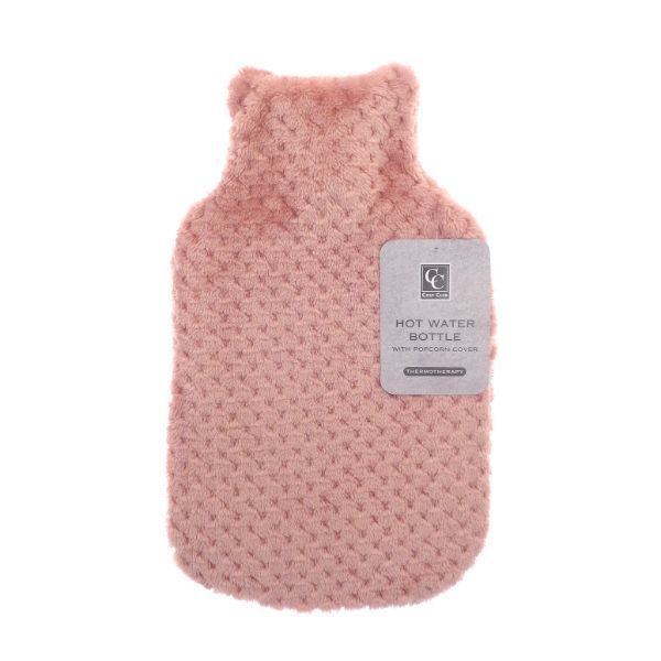 Popcorn Hot Water Bottle Pink