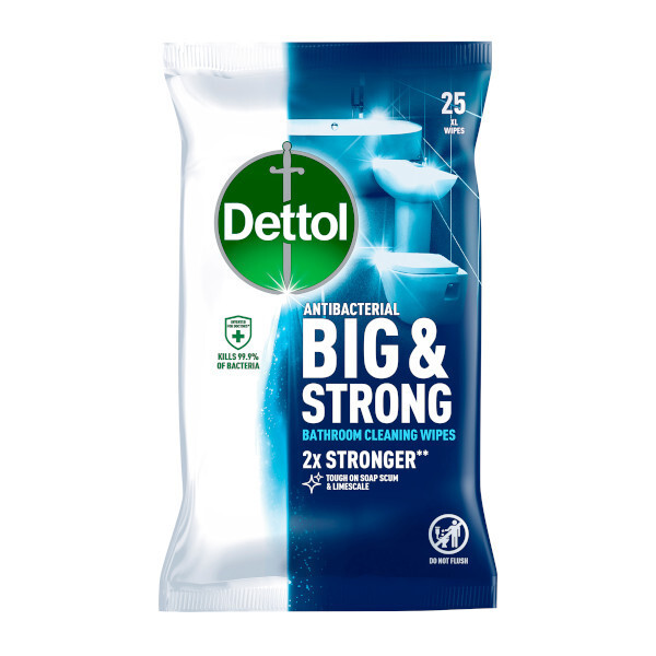 Dettol Big & Strong Bathroom Wipes 25S