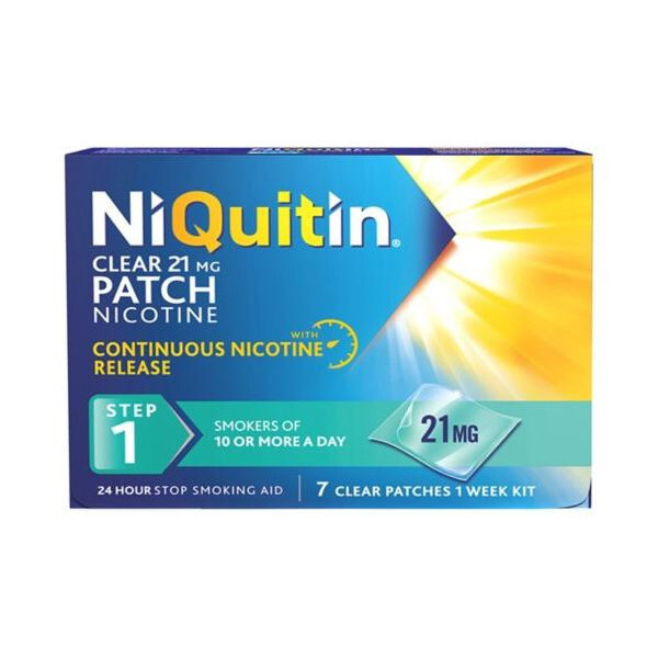 NiQuitin Clear 21mg Patch Nicotine 7 Clear Patches