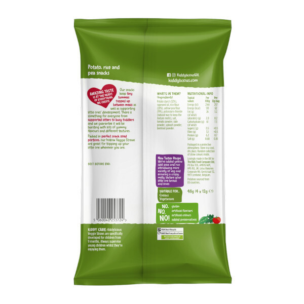 Kiddylicious Veggie Straws Multi 4 X 12g