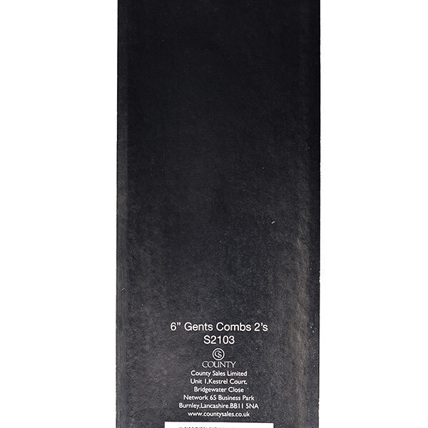 6" Black Gents Combs Twin Pack
