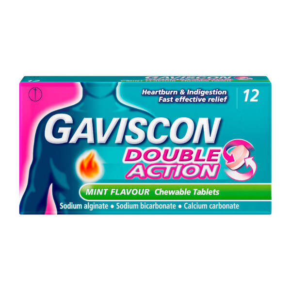 Gaviscon Dual Action Mint Tablets 12s