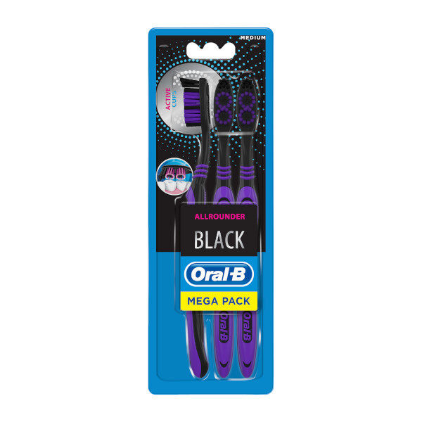 Oral B Black Toothbrush 3Pk