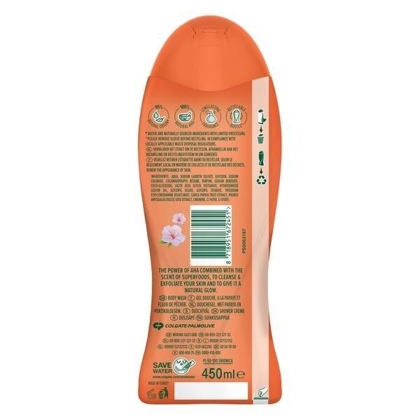 Palmolive Skin Radiance Papaya & Peach Shower Gel 450ml