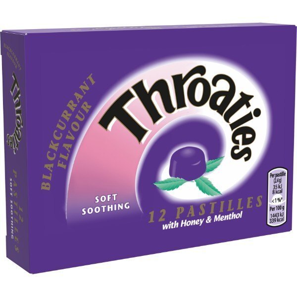 Throaties Soft And Soothing Blackcurrant Pastilles 12'S