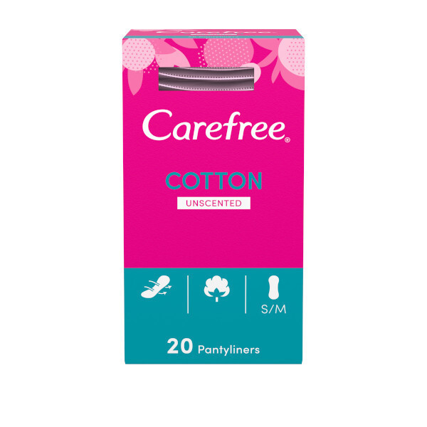 Carefree Unscented Wrapped Breathable Pantyliners 20 Pack