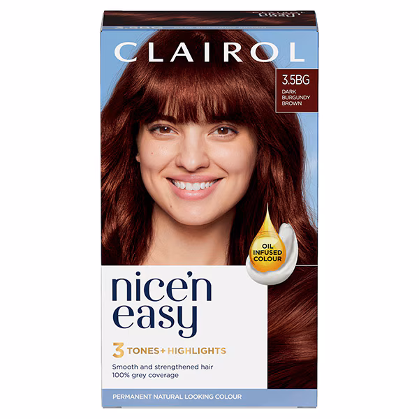 Clairol Nice'n Easy Hair Dye 3.5BG Dark Burgundy Brown