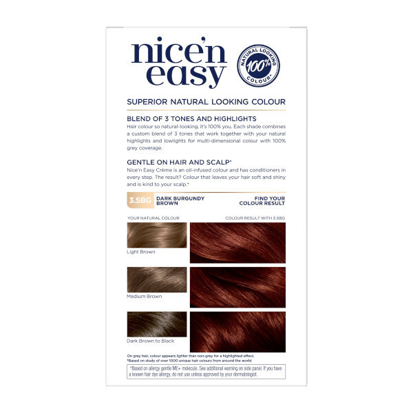 Clairol Nice'n Easy Hair Dye 3.5BG Dark Burgundy Brown