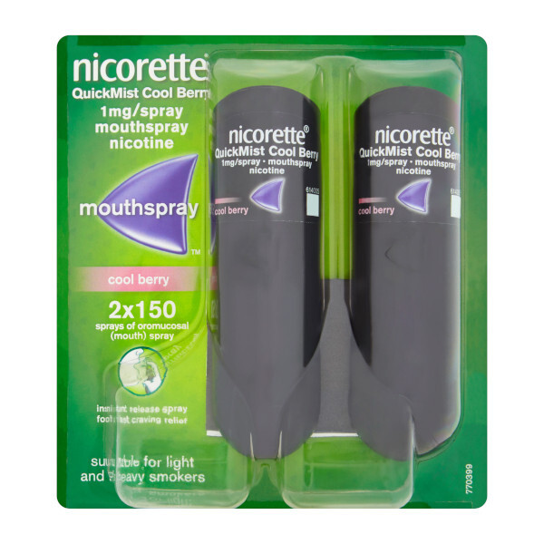 Nicorette QuickMist Cool Berry Mouthspray Duo Pack