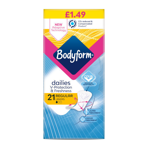 Bodyform Dailies Normal Panty Liners 21s