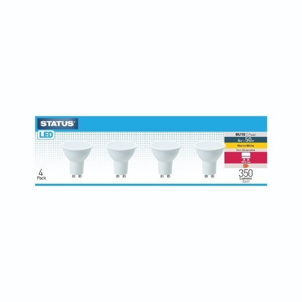 Status 5W=50W Led Gu10 Bulb 4 Pack