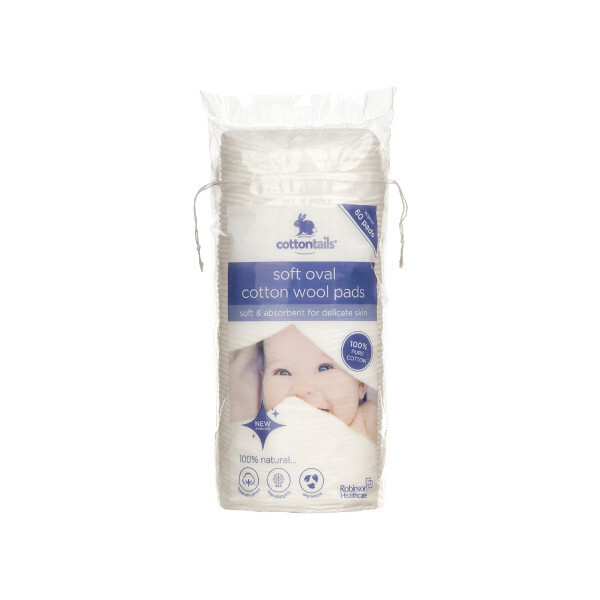 Cottontails Baby Cotton Wool Oval Pads 60S